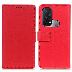 Coque Portefeuille Livre Cuir Etui Clapet M08L pour Oppo Reno5 A Rouge