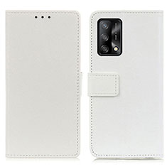 Coque Portefeuille Livre Cuir Etui Clapet M08L pour Oppo Reno6 Lite Blanc