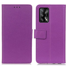 Coque Portefeuille Livre Cuir Etui Clapet M08L pour Oppo Reno6 Lite Violet