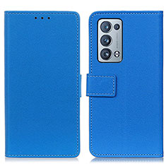 Coque Portefeuille Livre Cuir Etui Clapet M08L pour Oppo Reno6 Pro 5G Bleu