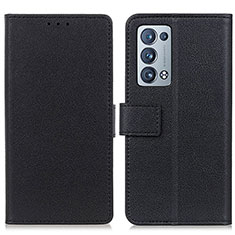 Coque Portefeuille Livre Cuir Etui Clapet M08L pour Oppo Reno6 Pro 5G Noir