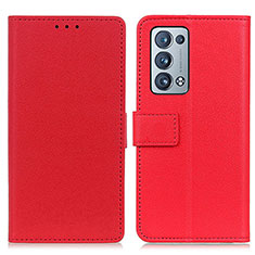 Coque Portefeuille Livre Cuir Etui Clapet M08L pour Oppo Reno6 Pro 5G Rouge