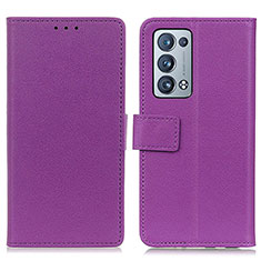 Coque Portefeuille Livre Cuir Etui Clapet M08L pour Oppo Reno6 Pro 5G Violet