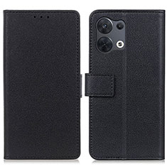 Coque Portefeuille Livre Cuir Etui Clapet M08L pour Oppo Reno8 Pro 5G Noir