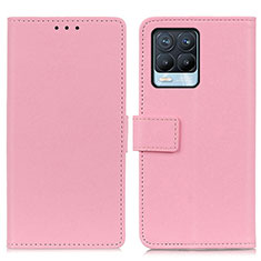 Coque Portefeuille Livre Cuir Etui Clapet M08L pour Realme 8 4G Rose