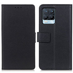 Coque Portefeuille Livre Cuir Etui Clapet M08L pour Realme 8 Pro Noir