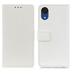 Coque Portefeuille Livre Cuir Etui Clapet M08L pour Samsung Galaxy A03 Core Blanc