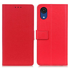 Coque Portefeuille Livre Cuir Etui Clapet M08L pour Samsung Galaxy A03 Core Rouge