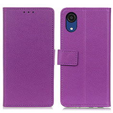 Coque Portefeuille Livre Cuir Etui Clapet M08L pour Samsung Galaxy A03 Core Violet