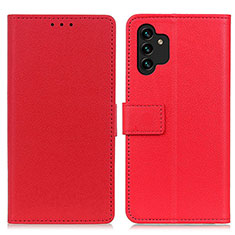Coque Portefeuille Livre Cuir Etui Clapet M08L pour Samsung Galaxy A13 5G Rouge