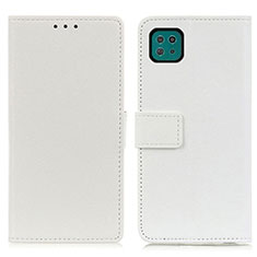 Coque Portefeuille Livre Cuir Etui Clapet M08L pour Samsung Galaxy A22s 5G Blanc