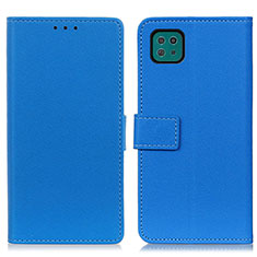 Coque Portefeuille Livre Cuir Etui Clapet M08L pour Samsung Galaxy F42 5G Bleu