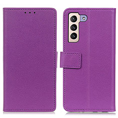 Coque Portefeuille Livre Cuir Etui Clapet M08L pour Samsung Galaxy S21 Plus 5G Violet
