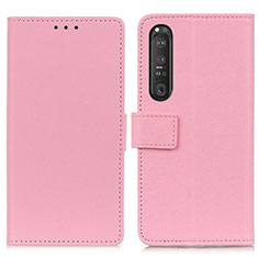 Coque Portefeuille Livre Cuir Etui Clapet M08L pour Sony Xperia 1 III Rose