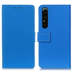 Coque Portefeuille Livre Cuir Etui Clapet M08L pour Sony Xperia 1 IV Bleu