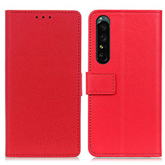 Coque Portefeuille Livre Cuir Etui Clapet M08L pour Sony Xperia 1 IV Rouge