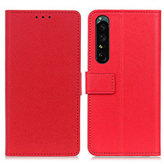 Coque Portefeuille Livre Cuir Etui Clapet M08L pour Sony Xperia 1 IV SO-51C Rouge