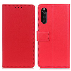 Coque Portefeuille Livre Cuir Etui Clapet M08L pour Sony Xperia 10 III SO-52B Rouge