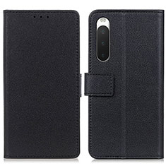 Coque Portefeuille Livre Cuir Etui Clapet M08L pour Sony Xperia 10 IV SO-52C Noir