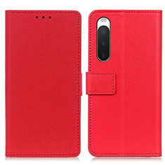 Coque Portefeuille Livre Cuir Etui Clapet M08L pour Sony Xperia 10 IV SO-52C Rouge