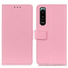 Coque Portefeuille Livre Cuir Etui Clapet M08L pour Sony Xperia 5 III Rose