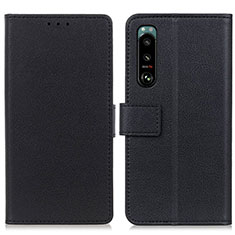 Coque Portefeuille Livre Cuir Etui Clapet M08L pour Sony Xperia 5 III SO-53B Noir