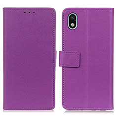 Coque Portefeuille Livre Cuir Etui Clapet M08L pour Sony Xperia Ace III SO-53C Violet