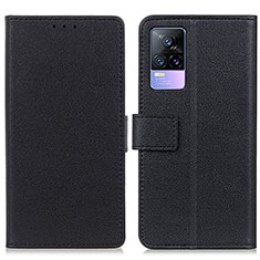 Coque Portefeuille Livre Cuir Etui Clapet M08L pour Vivo V21e 4G Noir