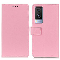 Coque Portefeuille Livre Cuir Etui Clapet M08L pour Vivo V21e 5G Rose