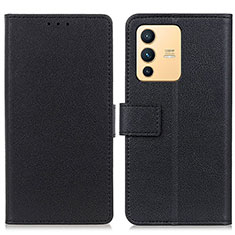 Coque Portefeuille Livre Cuir Etui Clapet M08L pour Vivo V23 5G Noir