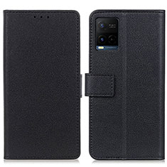 Coque Portefeuille Livre Cuir Etui Clapet M08L pour Vivo Y21 Noir