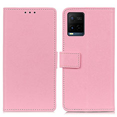 Coque Portefeuille Livre Cuir Etui Clapet M08L pour Vivo Y21a Rose