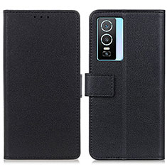 Coque Portefeuille Livre Cuir Etui Clapet M08L pour Vivo Y74s 5G Noir