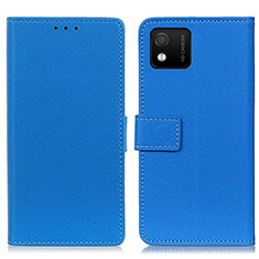 Coque Portefeuille Livre Cuir Etui Clapet M08L pour Wiko Y52 Bleu