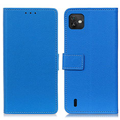 Coque Portefeuille Livre Cuir Etui Clapet M08L pour Wiko Y82 Bleu