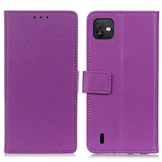 Coque Portefeuille Livre Cuir Etui Clapet M08L pour Wiko Y82 Violet