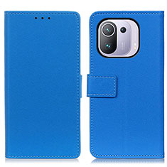 Coque Portefeuille Livre Cuir Etui Clapet M08L pour Xiaomi Mi 11 Pro 5G Bleu