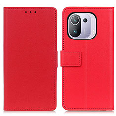 Coque Portefeuille Livre Cuir Etui Clapet M08L pour Xiaomi Mi 11 Pro 5G Rouge