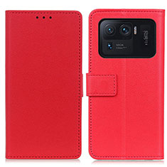 Coque Portefeuille Livre Cuir Etui Clapet M08L pour Xiaomi Mi 11 Ultra 5G Rouge