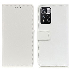 Coque Portefeuille Livre Cuir Etui Clapet M08L pour Xiaomi Mi 11i 5G (2022) Blanc