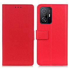Coque Portefeuille Livre Cuir Etui Clapet M08L pour Xiaomi Mi 11T 5G Rouge