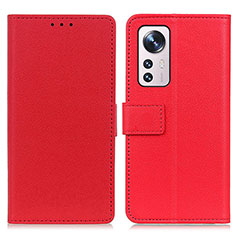 Coque Portefeuille Livre Cuir Etui Clapet M08L pour Xiaomi Mi 12X 5G Rouge