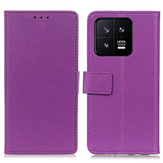 Coque Portefeuille Livre Cuir Etui Clapet M08L pour Xiaomi Mi 13 5G Violet