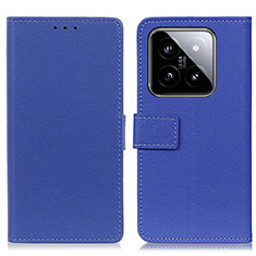 Coque Portefeuille Livre Cuir Etui Clapet M08L pour Xiaomi Mi 14 5G Bleu