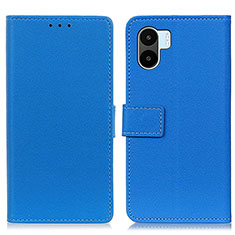 Coque Portefeuille Livre Cuir Etui Clapet M08L pour Xiaomi Poco C51 Bleu