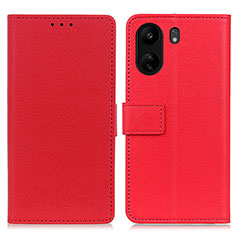 Coque Portefeuille Livre Cuir Etui Clapet M08L pour Xiaomi Poco C65 Rouge