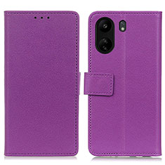 Coque Portefeuille Livre Cuir Etui Clapet M08L pour Xiaomi Poco C65 Violet