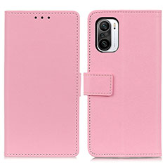 Coque Portefeuille Livre Cuir Etui Clapet M08L pour Xiaomi Poco F3 5G Rose