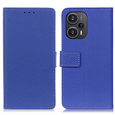 Coque Portefeuille Livre Cuir Etui Clapet M08L pour Xiaomi Poco F5 5G Bleu