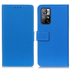 Coque Portefeuille Livre Cuir Etui Clapet M08L pour Xiaomi Poco M4 Pro 5G Bleu